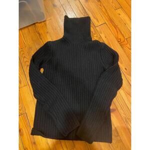 brooks brothers merino wool black turtleneck sweater women’s small